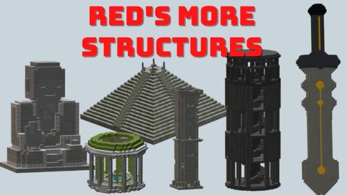 ادان استراکچر های بیشتر Reds More Structures مود بدراک ادیشن ماینکرافت