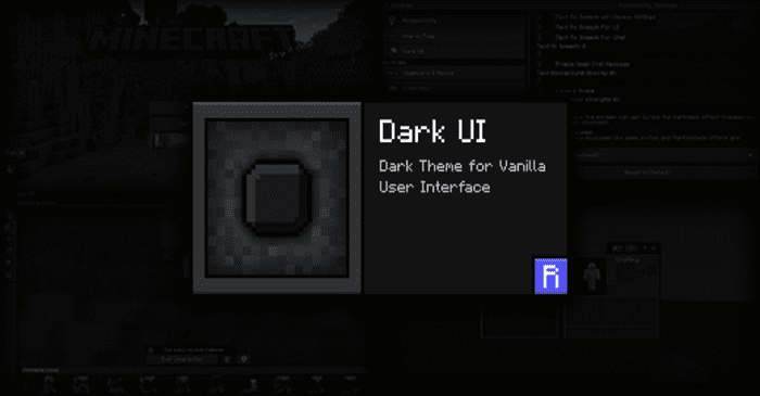 Dark UI ماینکرافت